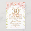 Search for pink and gold 30th birthday invitations Watercolor