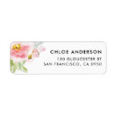 Search for purple flower return address labels Pink