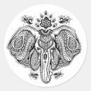Search for indian elephant stickers Zen doodle style