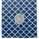 Search for navy blue and white shower curtains Monogrammed