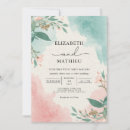 Search for teal and coral wedding invitations Botanical