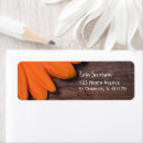 Search for orange daisy return address labels Rustic