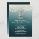 Search for babys breath mason jar wedding invitations String lights