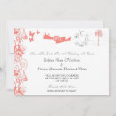 Search for butterfly save the dates Coral pink