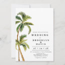 Search for palm tree wedding invitations Modern