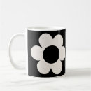 Search for black and white flower mugs Daisy