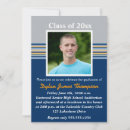 Search for orange and blue graduation invitations White
