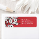Search for red daisy return address labels Trendy
