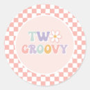 Search for retro pink gingham stickers Check