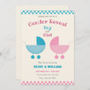 Search for twin gender reveal invitations Cute