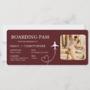 Search for abroad wedding invitations Boarding pass