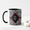 Search for monogram pattern mugs Black and white