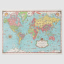 Search for world map tissue paper Wanderlust
