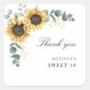Search for sweet 16 thank you stickers Rustic