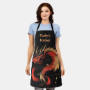 Search for gold dragon aprons Red