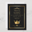 Search for royal prince birthday invitations Gold