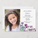 Search for iris birthday invitations Floral