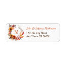 Search for gold wreath return address labels Autumn fall