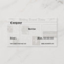 Search for newspaper business cards Journalist