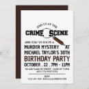 Search for crime party invitations Murder mystery