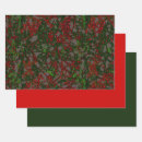 Search for mistletoe wrapping paper Green