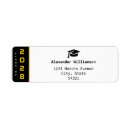 Search for black white yellow return address labels Script