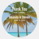 Search for beach wedding stickers Palm leaves