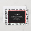 Search for black white red damask wedding invitations Winter
