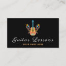 Search for music business cards Guitar player