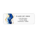Search for royal blue and gold return address labels Modern