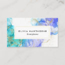 Search for turquoise and gold business cards Alcohol ink