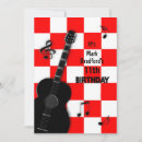 Search for red guitar invitations Red and black