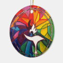 Search for stained glass art christmas tree decorations Rainbow