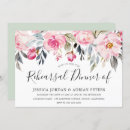 Search for greenery rehearsal dinner invitations Watercolor