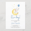 Search for navy blue elephant baby shower invitations Modern