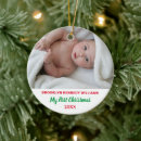 Search for new baby christmas tree decorations Double sided