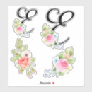 Search for monogram e stickers Initial