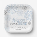Search for winter onederland plates Watercolor