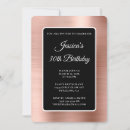 Search for rose gold and white birthday invitations Girly