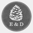 Search for pine cone wedding stickers Classic
