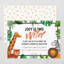 Search for zoo 2nd birthday invitations Tropical