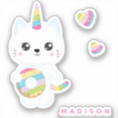 Search for unicorn cat stickers Rainbow