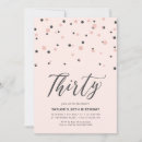 Search for pink and gold 30th birthday invitations Modern