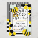 Search for honey bee gender reveal invitations Honeycomb