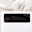 Search for pink and silver return address labels For her