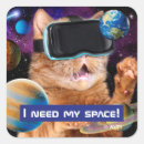 Search for cats in space stickers Funny