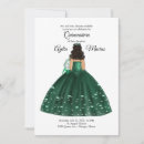 Search for emerald green quinceanera invitations Mexican spanish latina