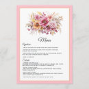 Search for pink and gold menus Floral