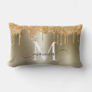 Search for metallic gold cushions Monogrammed