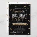 Search for sweet 16 invitations Glitter